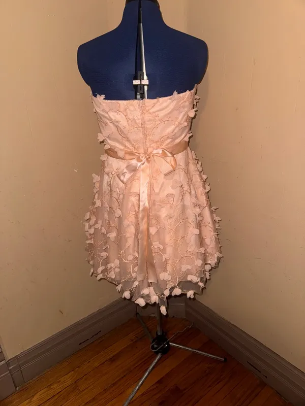 Floral Peach mini dress by brand B Darlin Dress - Image 2