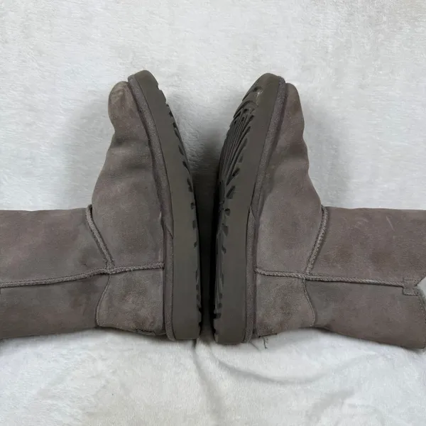 UGG Gita Grey Suede Shearling Lace Up Boots 1018629 Womens Size 6 - Image 10