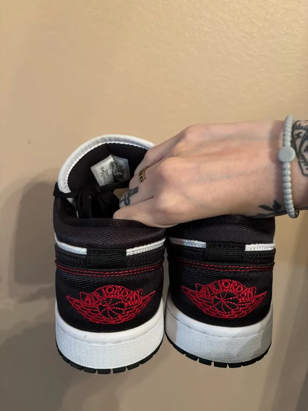 Wmns Air Jordan 1 Low SE Utility ‘White Black Red' - Image 4