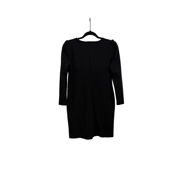 Talbots Crew Neck Classic Capsule Stretch Fitted Long Sleeve Black Dress Size 8 - Image 3