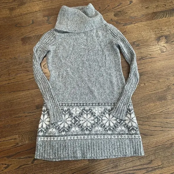 Abercrombie & Fitch Y2K Turtleneck Sweater Marled Large M0467 - Image 2
