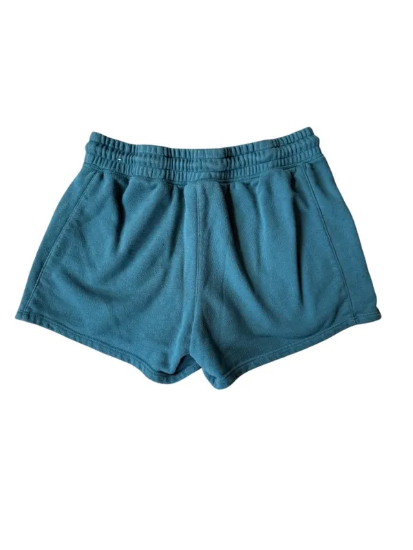 Reebok turquoise fleece athletic shorts drawstring waist and pockets size small - Image 2