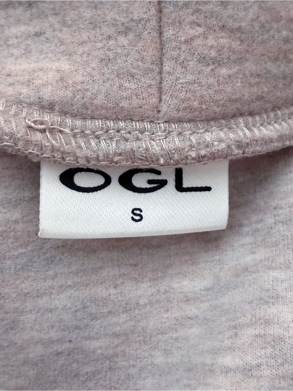 OGL Heather Morganite Beige Fuzzluxe Turtleneck Sleeveless Split Hem Top Small - Image 5