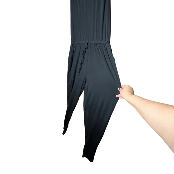 NWT Aerie Black Racerback Drawstring Waist Jumpsuit Women's‎ Size M - Image 4
