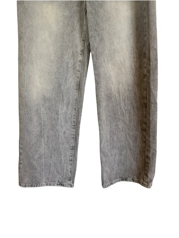 Edikted NWT Gray Washed Wide Leg Jeans Size Women’s Size M High Rise Y2K Baggy - Image 3