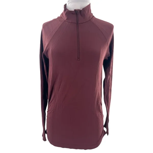 Athleta Speedlight‎ Half Zip Pullover Top
Burgundy sz M - Image 5