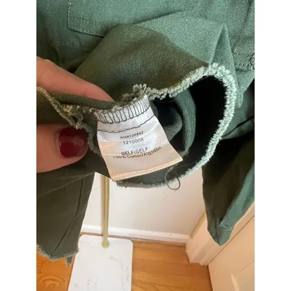 Anthropologie Twelve by ontwelfth Green Jacket with Fuzzy Collar Sz. M - Image 7