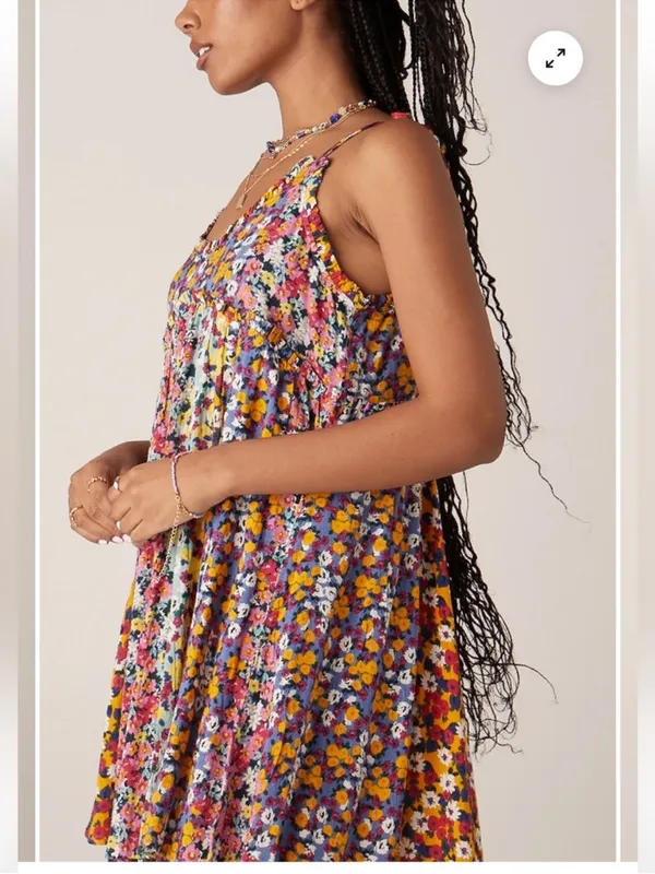 Patrons of Peace Malibu floral Dress XS Coastal Cowgirl 90s Boho Romantic Garden - Image 7