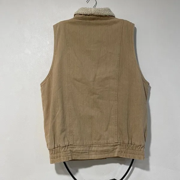 BKE Sherpa Lined Utility Vest M Tan Western Workwear Ranch Chore - Image 4
