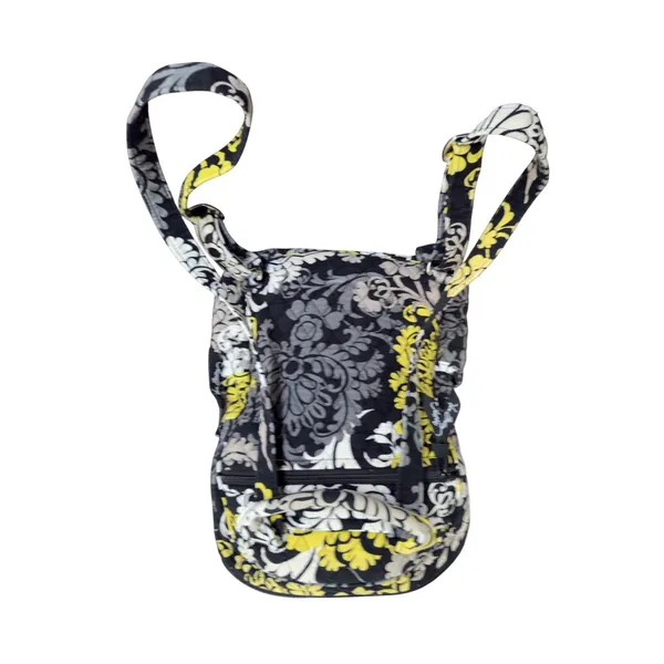 Vera Bradley Backpack Retired Baroque Yellow‎ Black Quilted Cotton Bag - Image 3