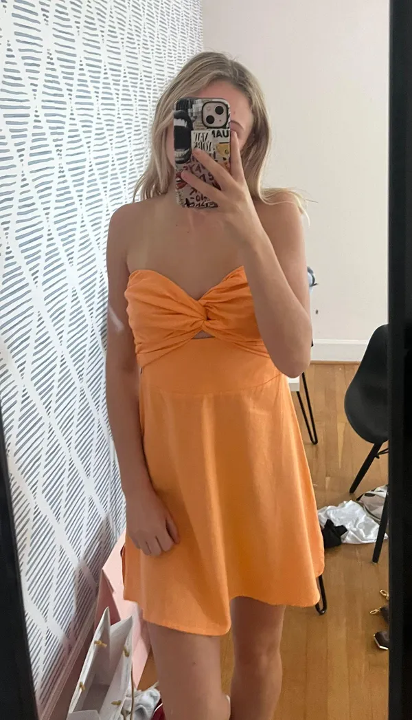 Princess Polly Homecoming Mini Orange Dress - Image 2