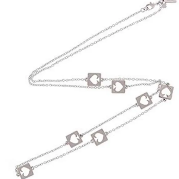 Kate Spade Silver Hole Punch Out Long Necklace - Image 2