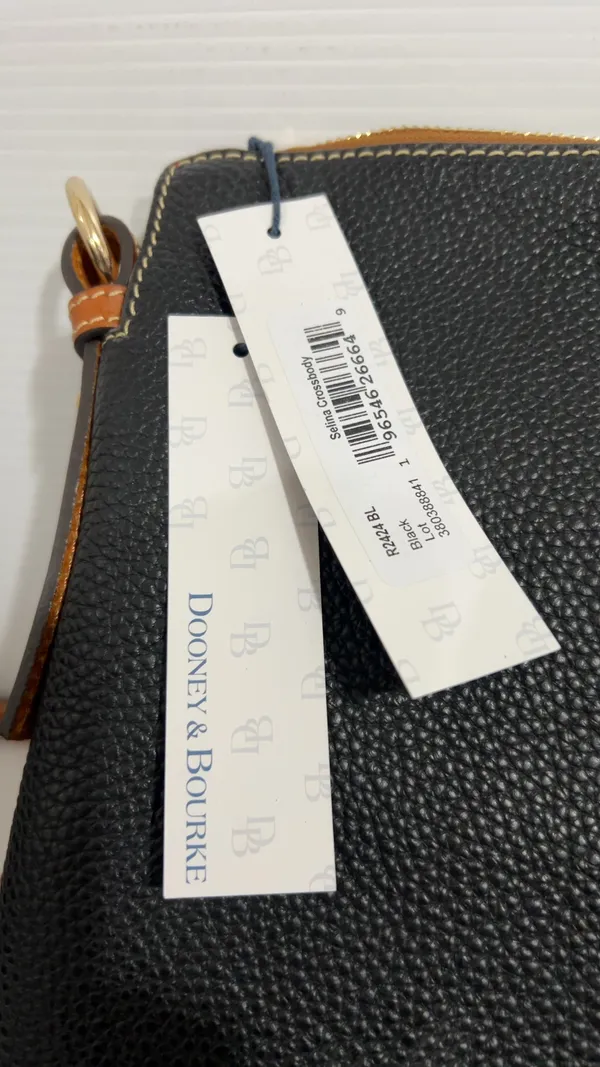 Dooney & Bourke Black Pebbled Leather Crossbody Bag - Image 6