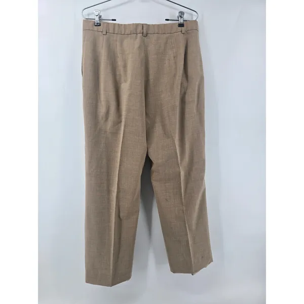 Pendleton Trousers Womens 10 Tan Wool Blend Straight Leg Mid Rise Dress Pants‎ - Image 3