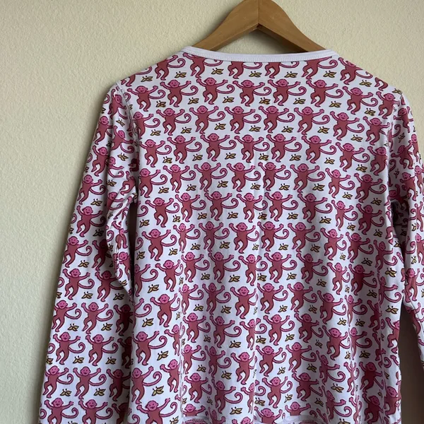 Roller Rabbit Women's Henley Monkey Print Pajama Top - Image 8
