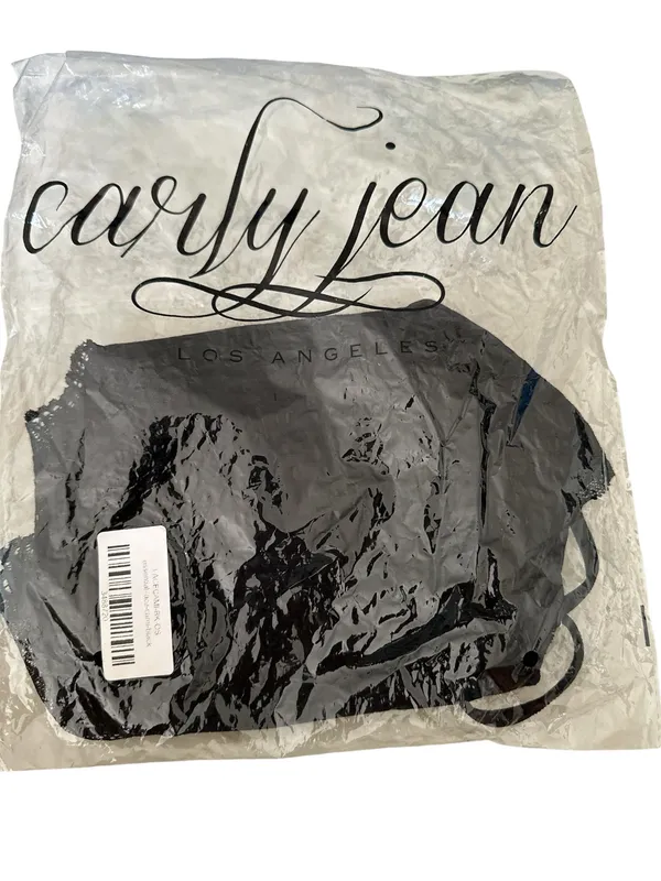 Carly Jean Los Angeles Black Unlined Lace Bralette One Size Adjustable Straps - Image 4