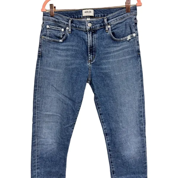 Agolde Toni Mid-Rise Straight Leg Jeans‎ Viewpoint Women's Size 29 - Image 5