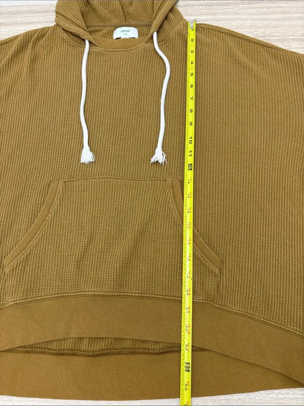 Aerie Long Sleeve Oversized Waffle Hoodie Women Size Medium - Image 4