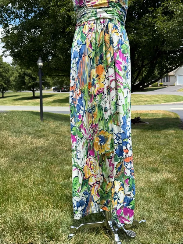 NEW Jonathan Martin Floral Maxi Dress 6 Resort Cruise Autumn Wedding Guest Dress - Image 6