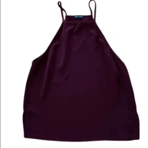 American Apparel High Neck/Halter Tank in MAROON Women Size L - Image 2