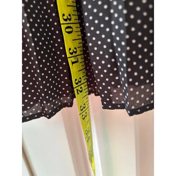 Jack Wills Black White Polka Dot Sleeveless Pleated Shirt Dress Women’s US 2 - Image 12