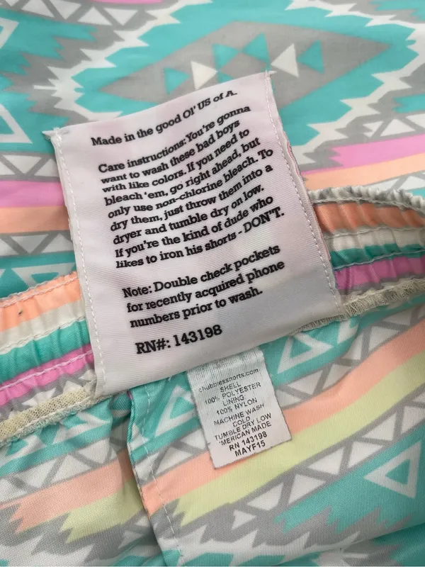 Chubbies Men’s Large Swim Trunks Aztec Print Swimming Board Shorts 5” Inseam - Image 5