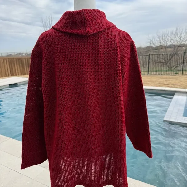 Multiples Merlot Cowl Neck Sweater Size XL - Image 4