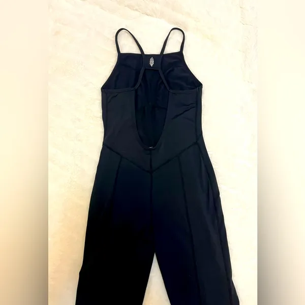 Free People Black Fitted Jumpsuit with Spaghetti Straps - Image 3