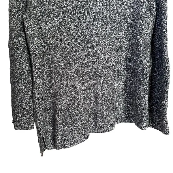 J. Jill Pure Jill Women’s Sz M Asymmetrical Hem Wool Blend Grey Marl Sweater - Image 3