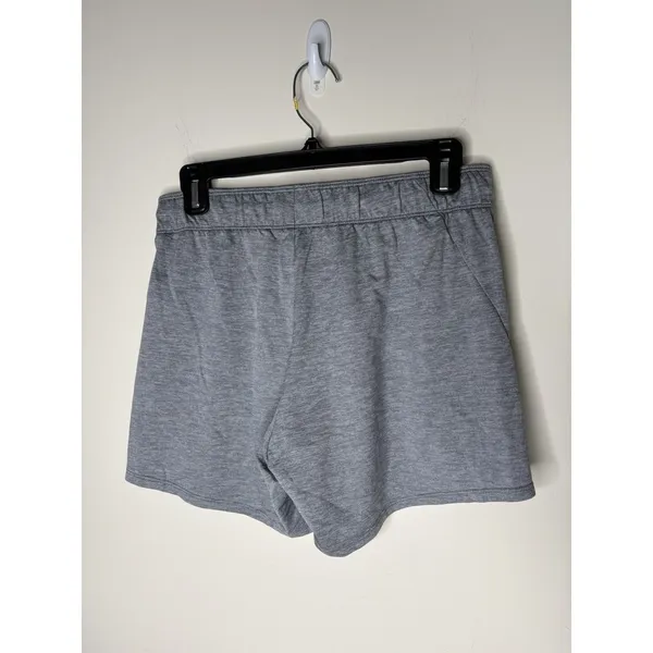 Nike Shorts Women's Small Dri Fit Running Gray Pink Logo Waistband Inseam 5" - Image 3