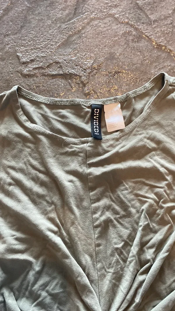 H&M Divided Tank Top Cropped Green - Image 2