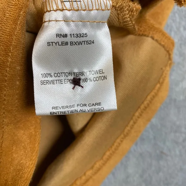 Standard‎ Issue Terry Cloth Camp Shirt Women Small Tan Mushroom Embroidered Boho - Image 6