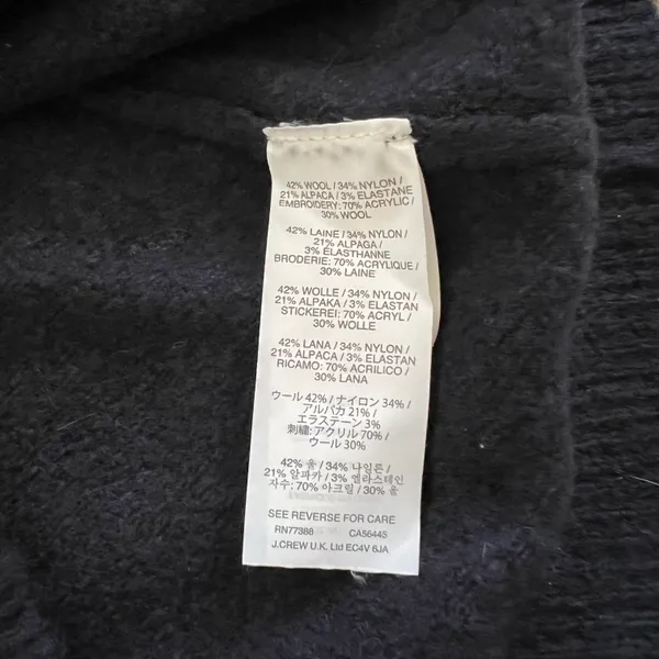 GUC J. CREW Bliss Wool Blend Navy Sweater - Image 7