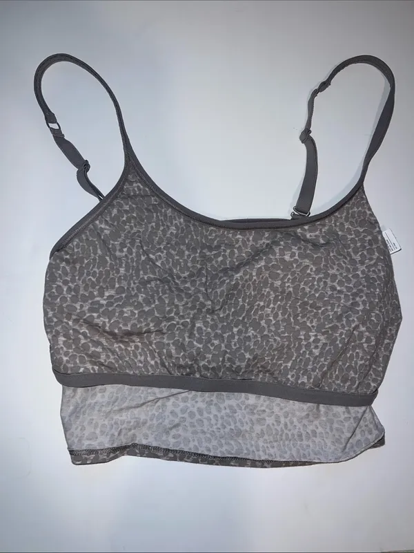 Old Navy Grey Leopard Print Stretch Bralette - Image 5