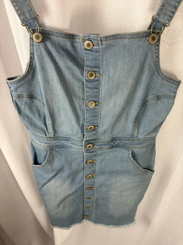 Wax Jean Denim Dress Overalls Size Medium NWT - Image 3