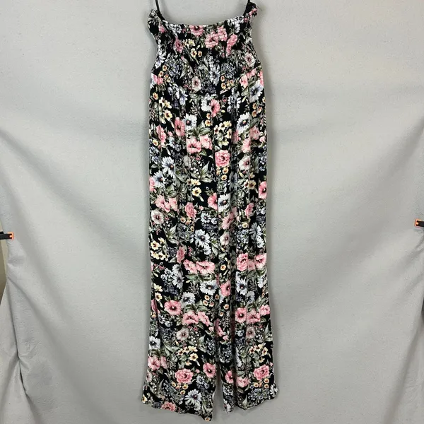 Band of Gypsies Jumpsuit XL Strapless Floral Wide Leg Boho Festival Summer - Image 2