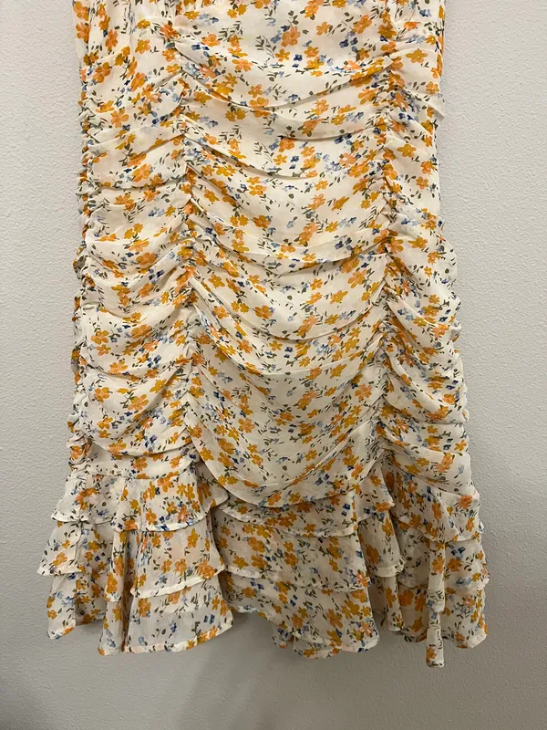 Adeline Yellow Floral Mini Dress NWT - Image 9