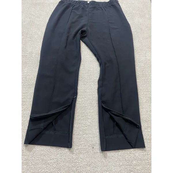 Anthropologie Dress Pants Black Knit Straight Leg Stretch Pull-On Women's XL 26" - Image 16