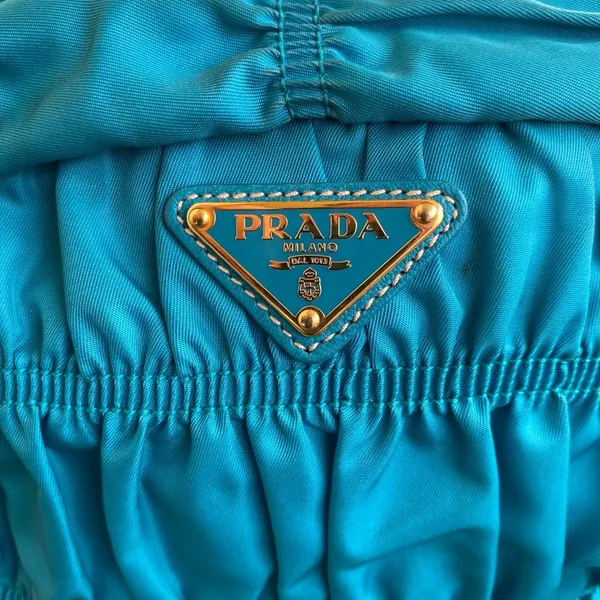 Prada Blue Tessuto Gaufre Crossbody - Image 2