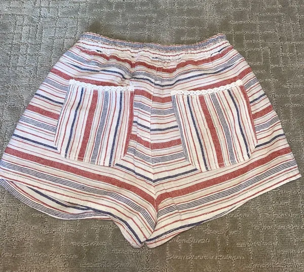 Striped Linen Shorts Multi Size M - Image 3