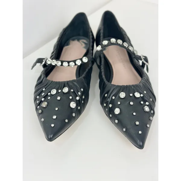 NEW Antonio Melani Jennifer Sumko Mary Jane Ballet Flats Black Leather US 7.5 - Image 11