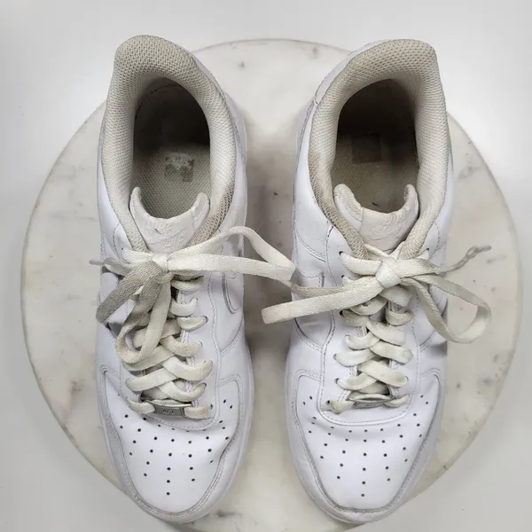 Nike Air Force 1 Low '07 Triple White CW2288-111 Men’s 9 Leather Sneakers - Image 9