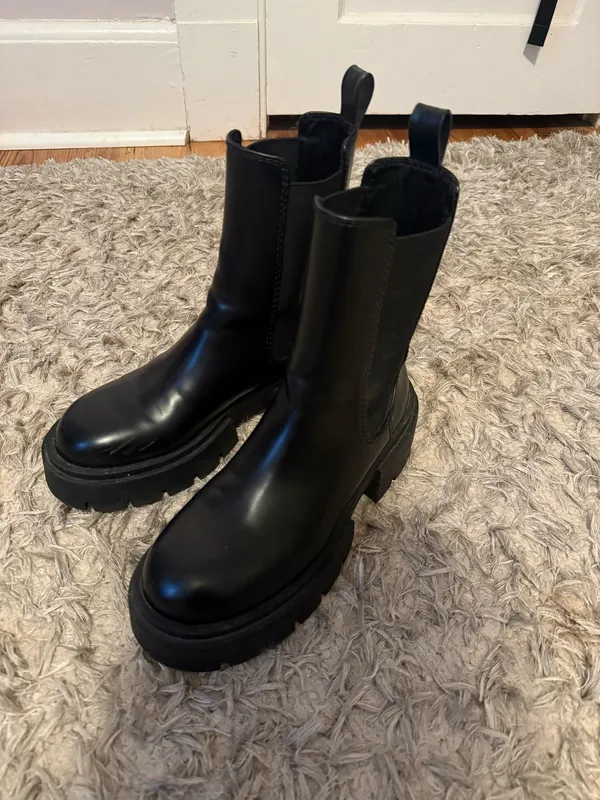 Black Booties Size 8 - Image 2