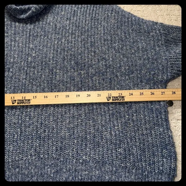 Lucky Brand Turtleneck Sweater Womens XL‎ Blue Marl Knit Pullover Cozy - Image 6