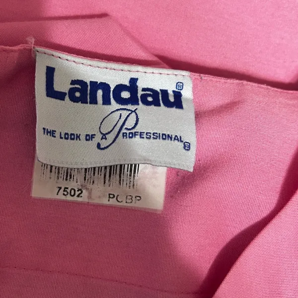 Landau Women Scrub Top XL Pink Texas Longhorns Medical Nurse Dental‎ Uniform - Image 5
