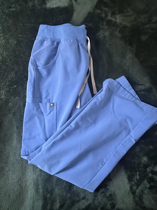 FIGS Scrub Pants Kade Cargo Ceil Blue - Image 2
