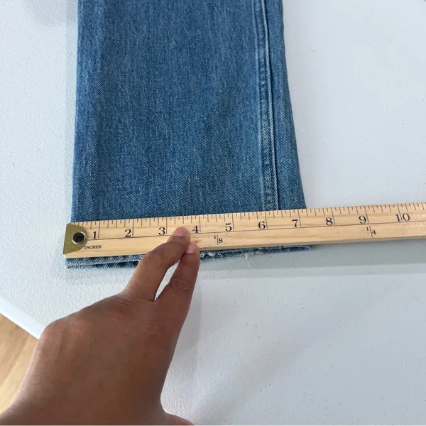 Abercrombie Curve‎ Love The 90s Straight Ultra High Rise Crisscross Waist Jean Size 2 - Image 15