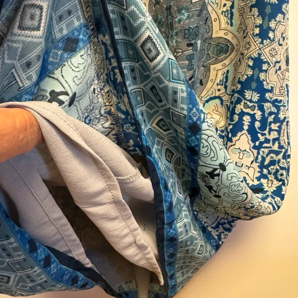Lulu's Blue and Gray Patterned Mini‎ Dress - Image 7