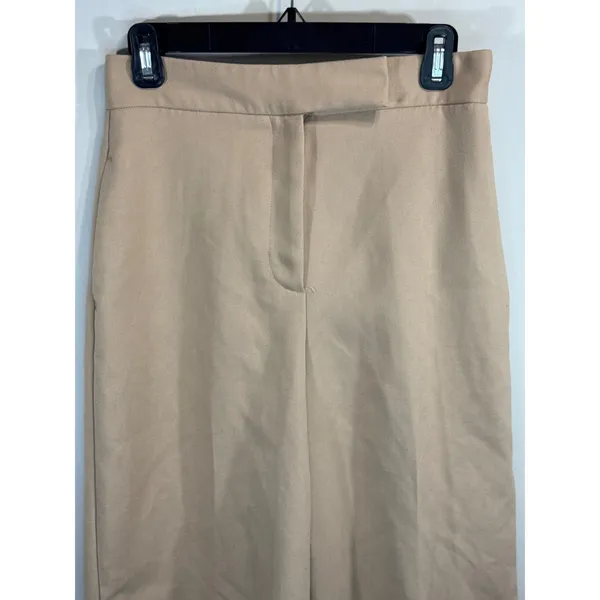 Zara‎ Womens Tan Beige High Waisted Wide Leg Cropped Culotte Trousers Petite S - Image 2