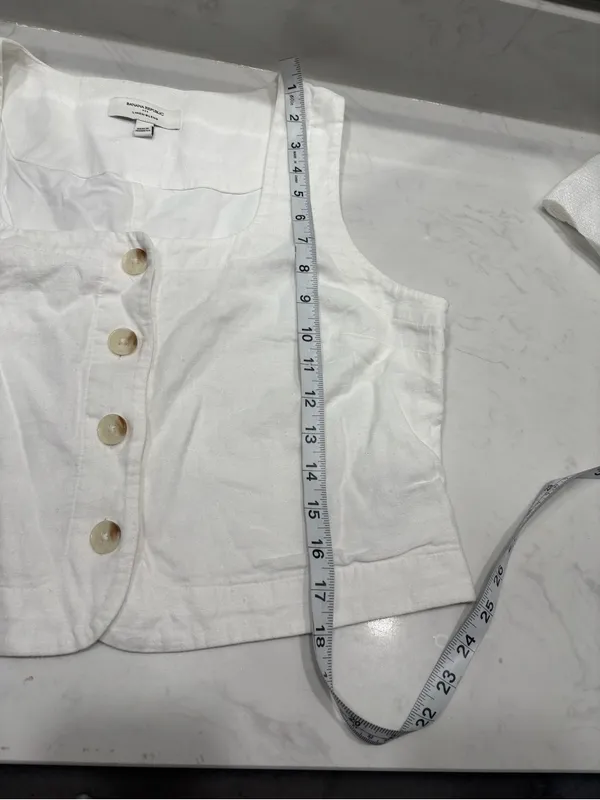 NWOT Banana Republic White Linen-Blend Top - Image 8